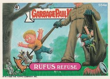 1988 Topps Garbage Pail Kids Series 14 #554a Rufus Refuse Front