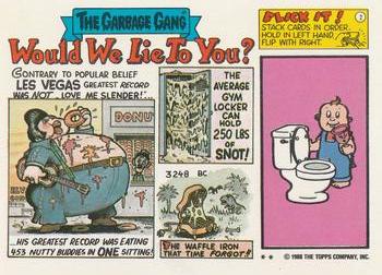 1988 Topps Garbage Pail Kids Series 14 #544b Jack Tracks Back