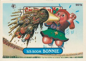 1988 Topps Garbage Pail Kids Series 14 #551b Sis Boom Bonnie Front