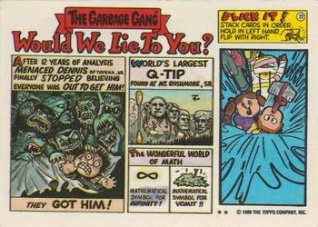 1988 Topps Garbage Pail Kids Series 14 #560b Guzzlin' Guy Back