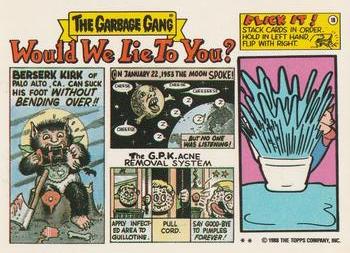 1988 Topps Garbage Pail Kids Series 14 #565b Hard-Boiled Meg Back