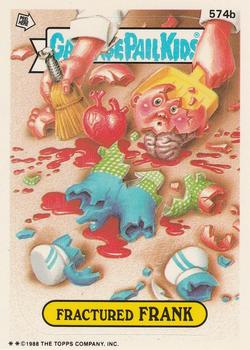 1988 Topps Garbage Pail Kids Series 14 #574b Fractured Frank Front