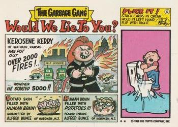 1988 Topps Garbage Pail Kids Series 14 #577b Stitchin' Tyne Back