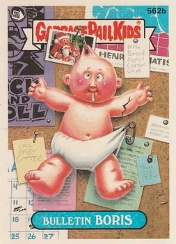 1988 Topps Garbage Pail Kids Series 14 #562b Bulletin Boris Front