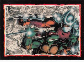 1989 Topps Teenage Mutant Ninja Turtles - Bonus Cards #C Ambushed by the Shredder Front