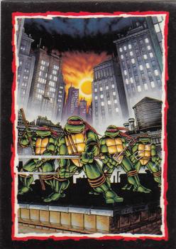 1989 Topps Teenage Mutant Ninja Turtles - Bonus Cards #E Ninja Sunset Front