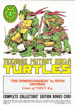 1989 Topps Teenage Mutant Ninja Turtles - Bonus Cards #J The Unmentionables Back