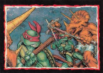 1989 Topps Teenage Mutant Ninja Turtles - Bonus Cards #P Battle in the Arena Front