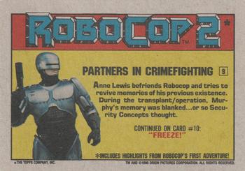 1990 Topps RoboCop 2 #9 Partners in Crimefighting Back