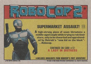 1990 Topps RoboCop 2 #11 Supermarket Assault! Back
