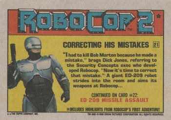 1990 Topps RoboCop 2 #21 Correcting His Mistakes Back
