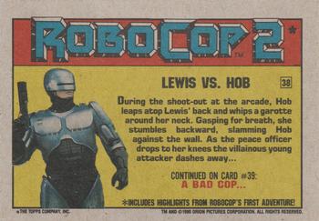 1990 Topps RoboCop 2 #38 Lewis vs. Hob Back