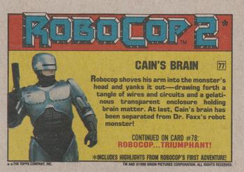 1990 Topps RoboCop 2 #77 Cain's Brain Back