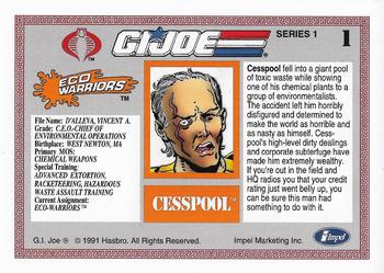1991 Impel G.I. Joe #1 Cesspool Back