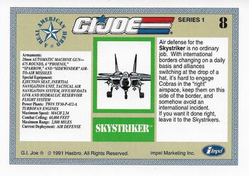 1991 Impel G.I. Joe #8 Skystriker Back