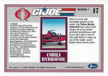 1991 Impel G.I. Joe #17 Cobra Hydrofoil, Moray Back