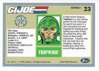 1991 Impel G.I. Joe #23 Tripwire Back