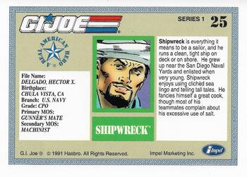 1991 Impel G.I. Joe #25 Shipwreck Back