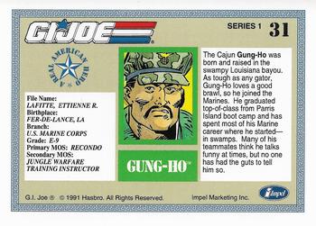1991 Impel G.I. Joe #31 Gung-Ho Back