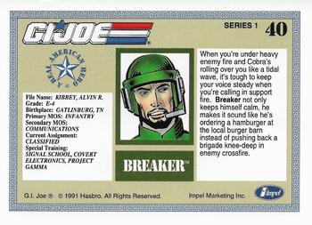 1991 Impel G.I. Joe #40 Breaker Back