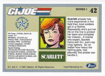 1991 Impel G.I. Joe #42 Scarlett Back