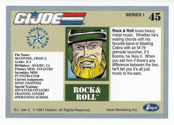 1991 Impel G.I. Joe #45 Rock & Roll Back