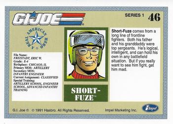 1991 Impel G.I. Joe #46 Short-Fuze Back