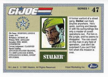 1991 Impel G.I. Joe #47 Stalker Back
