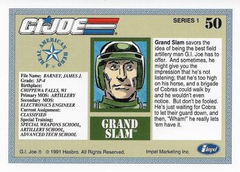 1991 Impel G.I. Joe #50 Grand Slam Back
