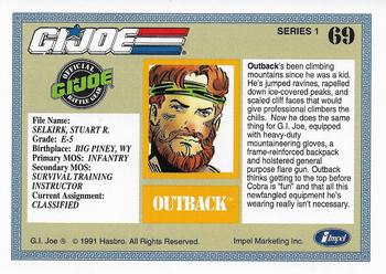 1991 Impel G.I. Joe #69 Outback Back