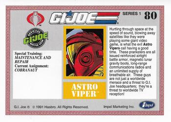1991 Impel G.I. Joe #80 Astro Viper Back
