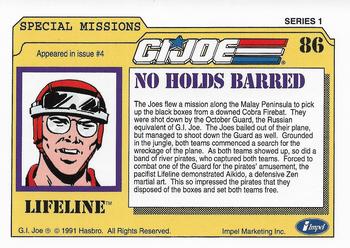 1991 Impel G.I. Joe #86 No Holds Barred Back