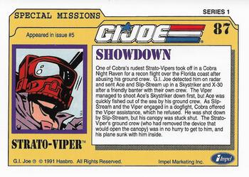1991 Impel G.I. Joe #87 Showdown Back