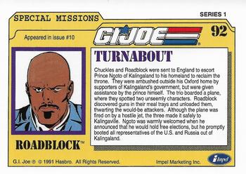 1991 Impel G.I. Joe #92 Turnabout Back