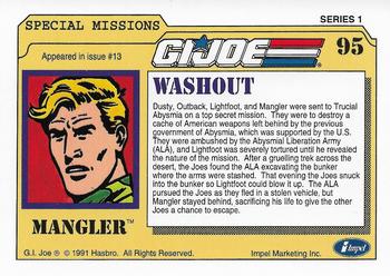 1991 Impel G.I. Joe #95 Washout Back