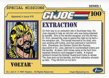 1991 Impel G.I. Joe #100 Extraction Back