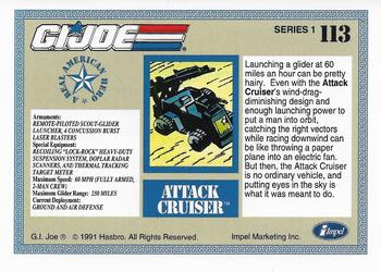 1991 Impel G.I. Joe #113 Attack Cruiser Back