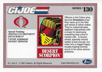 1991 Impel G.I. Joe #130 Desert Scorpion Back