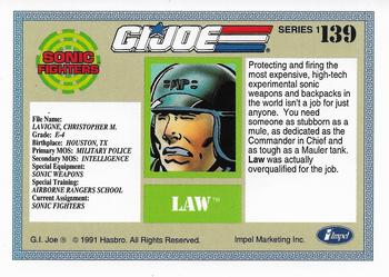 1991 Impel G.I. Joe #139 Law Back