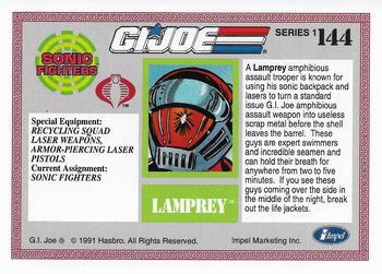 1991 Impel G.I. Joe #144 Lamprey Back