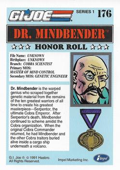 1991 Impel G.I. Joe #176 Dr. Mindbender Back