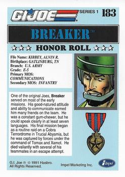 1991 Impel G.I. Joe #183 Breaker Back
