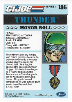 1991 Impel G.I. Joe #186 Thunder Back