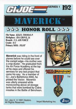 1991 Impel G.I. Joe #192 Maverick Back