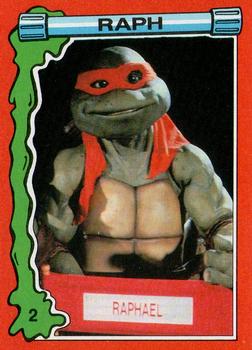 1991 Topps Teenage Mutant Ninja Turtles II: The Secret of the Ooze #2 Raph Front