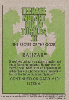 1991 Topps Teenage Mutant Ninja Turtles II: The Secret of the Ooze #9 Rahzar Back