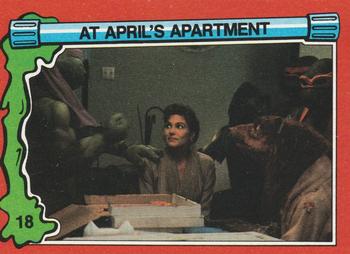1991 Topps Teenage Mutant Ninja Turtles II: The Secret of the Ooze #18 At April's Apartment Front