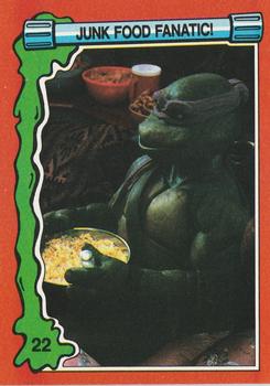 1991 Topps Teenage Mutant Ninja Turtles II: The Secret of the Ooze #22 Junk Food Fanatic! Front