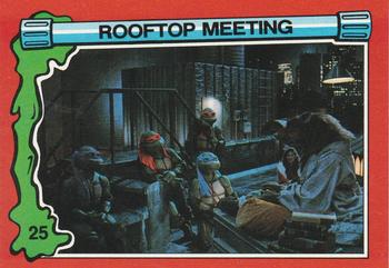 1991 Topps Teenage Mutant Ninja Turtles II: The Secret of the Ooze #25 Rooftop Meeting Front