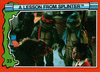 1991 Topps Teenage Mutant Ninja Turtles II: The Secret of the Ooze #33 A Lesson from Splinter Front